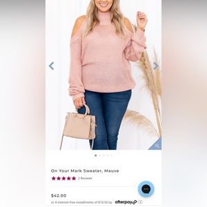 Chic Soul On Your Mark Mauve Sweater - 3X - never worn